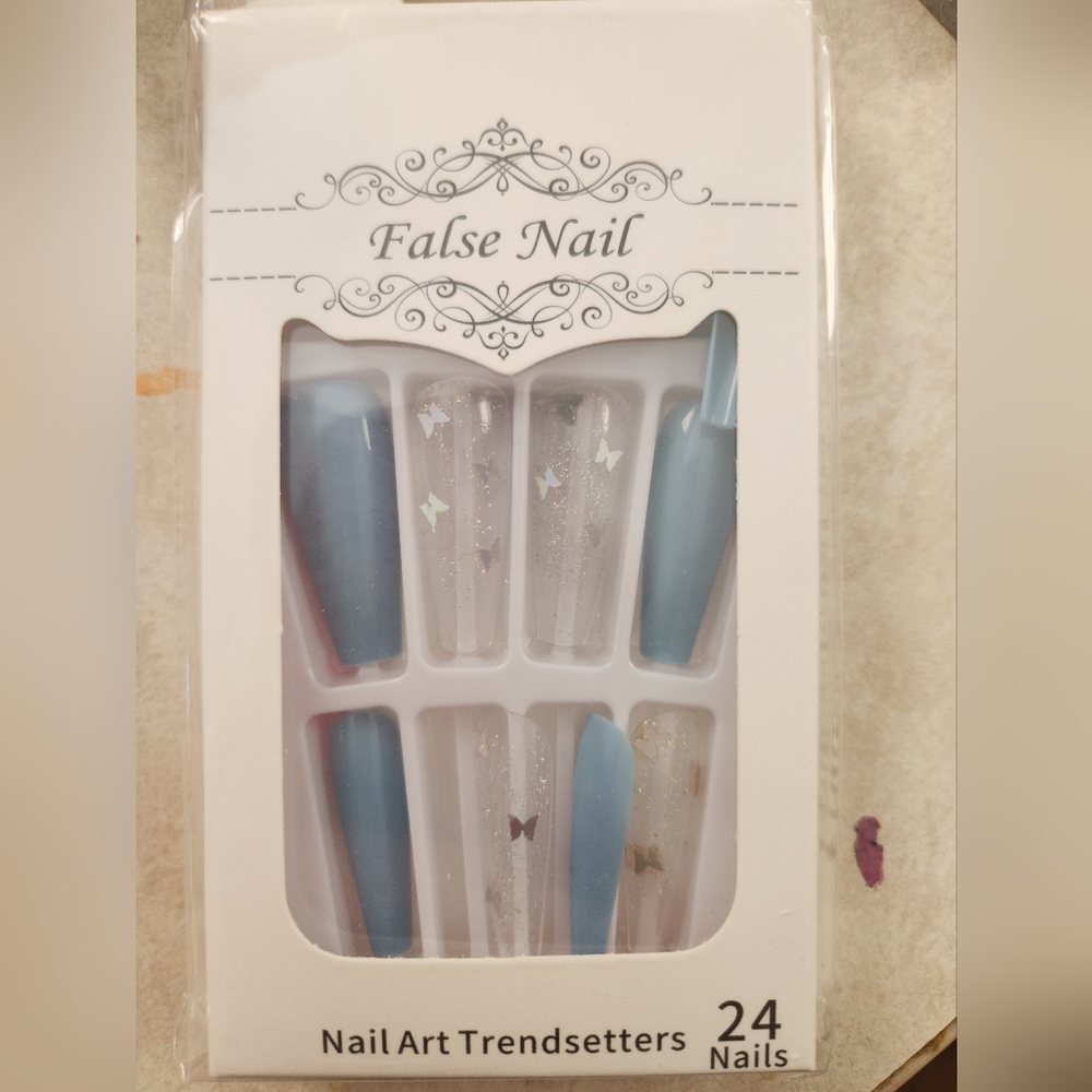 Long full cover nails brand new never open has plastic seal on package